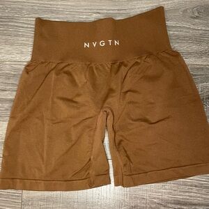 NVGTN Brown Seamless Shorts SZ XS